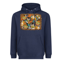 Navy autumn distressed background Heavyweight Hoodie - BundleAndBundleShop