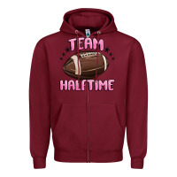 Burgundy team halftime football Zipper Hoodie - MaliasSmallBusiness