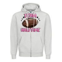 Dove Grey team halftime football Zipper Hoodie - MaliasSmallBusiness