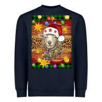 Navy Christmas sheep air freshener Heavyweight Sweatshirt - Artiststas