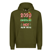 Army Green 2020 First Christmas With My Hot New Wife Premium Hoodie - Bettercallsaul