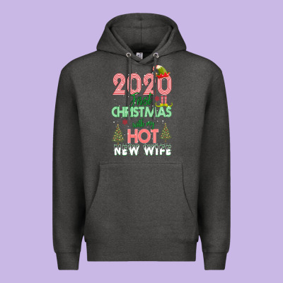 2020 First Christmas With My Hot New Wife Premium Hoodie Designed By Bettercallsaul