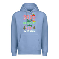 Colony Blue 2020 First Christmas With My Hot New Wife Premium Hoodie - Bettercallsaul