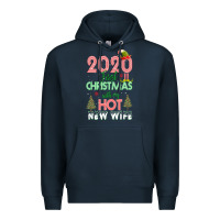 Navy 2020 First Christmas With My Hot New Wife Premium Hoodie - Bettercallsaul