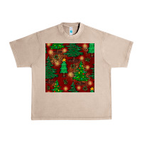 French Oak christmas trees seamless pattern Urban Heavy Tee - BundleAndBundleShop