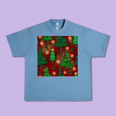 Christmas Trees Seamless Pattern Urban Heavy Tee Designed By Bundleandbundleshop