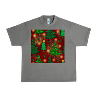Tornado christmas trees seamless pattern Urban Heavy Tee - BundleAndBundleShop