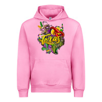 Fuchsia Pink texas map mardi gras Urban Hoodie - CowGirlArtShop