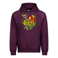 Mauve Wine texas map mardi gras Urban Hoodie - CowGirlArtShop