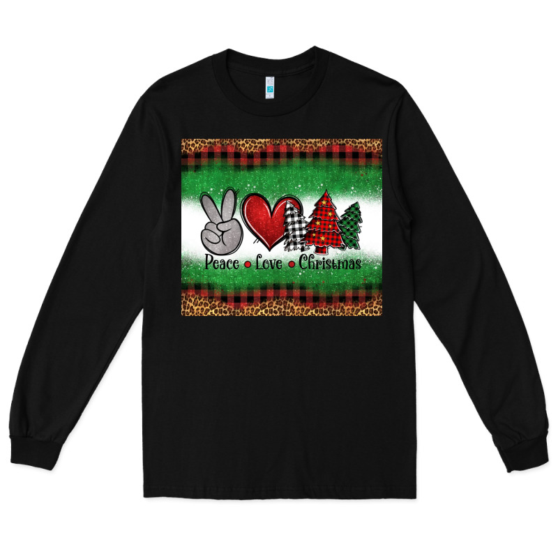 Peace Love Christmas Trees Long Sleeve Tee by Jasminsmagicworld | Teevron