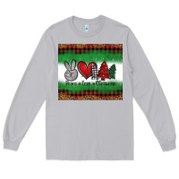 Moon Dust Peace Love Christmas Trees Long Sleeve Tee - Jasminsmagicworld