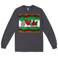 Smoke Peace Love Christmas Trees Long Sleeve Tee - Jasminsmagicworld