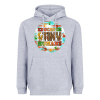 Heather Grey educator of tiny humans round earring Heavyweight Hoodie - BundleAndBundleShop