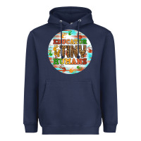 Navy educator of tiny humans round earring Heavyweight Hoodie - BundleAndBundleShop