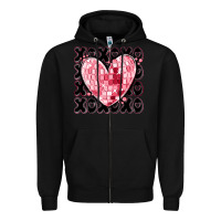Black xoxo heart valentine's day Zipper Hoodie - MaliasSmallBusiness
