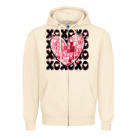 Sandshell xoxo heart valentine's day Zipper Hoodie - MaliasSmallBusiness
