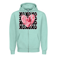 Xoxo Heart Valentine's Day Zipper Hoodie | Teevron