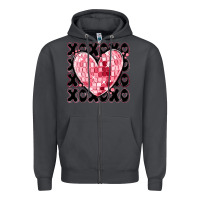 Smoke xoxo heart valentine's day Zipper Hoodie - MaliasSmallBusiness