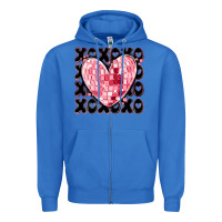 True Royal xoxo heart valentine's day Zipper Hoodie - MaliasSmallBusiness