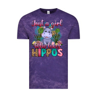 Cloud Purple just a girl who loves hippos Vintage Tee - Artiststas