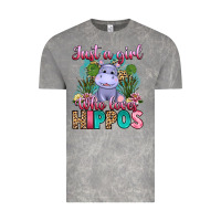 Cloud Rock just a girl who loves hippos Vintage Tee - Artiststas