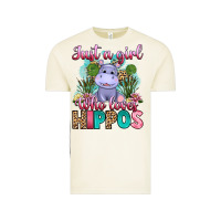 Just A Girl Who Loves Hippos Vintage Tee | Teevron