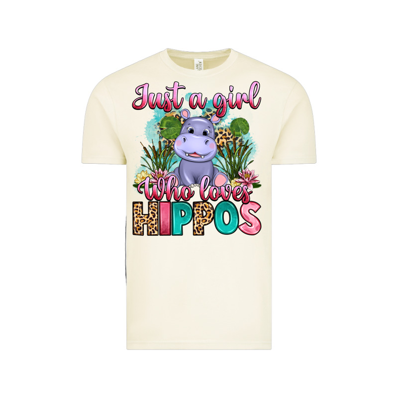 Just A Girl Who Loves Hippos Vintage Tee by Artiststas | Teevron