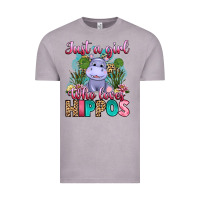 Vintage Zinc just a girl who loves hippos Vintage Tee - Artiststas