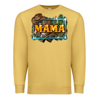 Antique Gold mama cowboy western font cactuslove mom Premium Sweatshirt - LillyAllenDesigns