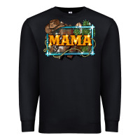 Black mama cowboy western font cactuslove mom Premium Sweatshirt - LillyAllenDesigns