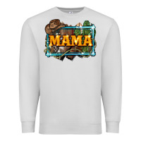 Dove Grey mama cowboy western font cactuslove mom Premium Sweatshirt - LillyAllenDesigns