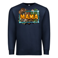 Navy mama cowboy western font cactuslove mom Premium Sweatshirt - LillyAllenDesigns