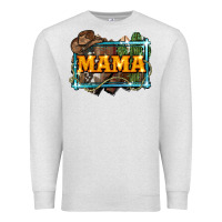 Oatmeal Heather mama cowboy western font cactuslove mom Premium Sweatshirt - LillyAllenDesigns