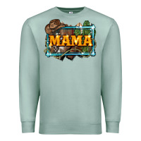 Mama Cowboy Western Font Cactuslove Mom Premium Sweatshirt | Teevron