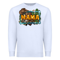 White mama cowboy western font cactuslove mom Premium Sweatshirt - LillyAllenDesigns