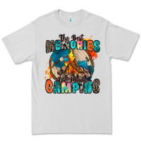 Dove Grey the best memories are made camping Premium Tee - Zillion Design Studio