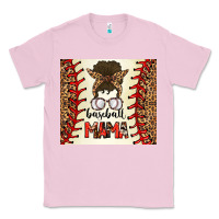Bubblegum Pink Baseball Mom Messy Bun Classic Tee - CowhideDigitalArt