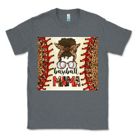 Charcoal Heather Baseball Mom Messy Bun Classic Tee - CowhideDigitalArt
