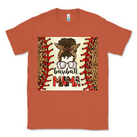Copper Baseball Mom Messy Bun Classic Tee - CowhideDigitalArt