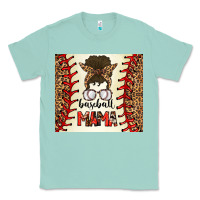 Seafoam Baseball Mom Messy Bun Classic Tee - CowhideDigitalArt
