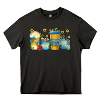 Hanukkah Coffee Cups Heavy Core Tee | Teevron