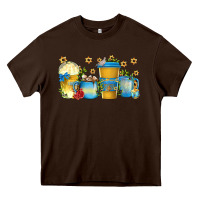 Chocolate Brown hanukkah coffee cups Heavy Core Tee - texasbilliewilder