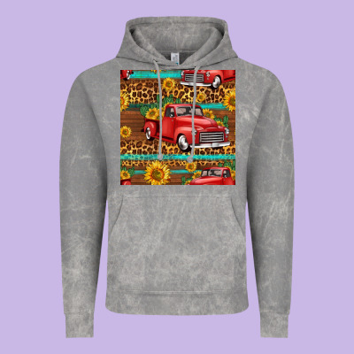 Western Farm Truck Seamless Pattern Vintage Hoodie Designed By Hra Design Shop