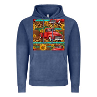 Vintage Denim western farm truck seamless pattern Vintage Hoodie - HRA Design Shop