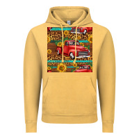 Vintage Mustard western farm truck seamless pattern Vintage Hoodie - HRA Design Shop