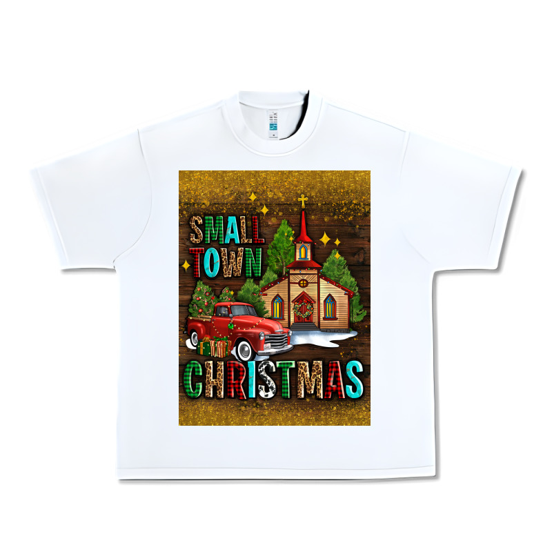 Small Town Christmas Church Urban Heavy Tee by AdoDesignShop | Teevron
