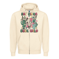 Sandshell she kinda buck wild Zipper Hoodie - MaliasSmallBusiness