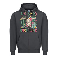 Smoke she kinda buck wild Zipper Hoodie - MaliasSmallBusiness