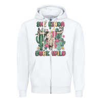 White she kinda buck wild Zipper Hoodie - MaliasSmallBusiness