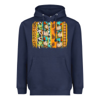 Navy fall brushstroke Heavyweight Hoodie - BundleAndBundleShop